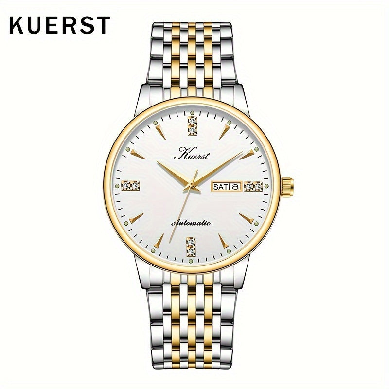 KUERST brand 2025 latest products men's steel belt automatic mechanical watch multi-functional high-end atmosphere business classic brand watch, suitable as a holiday gift to give people the first choice