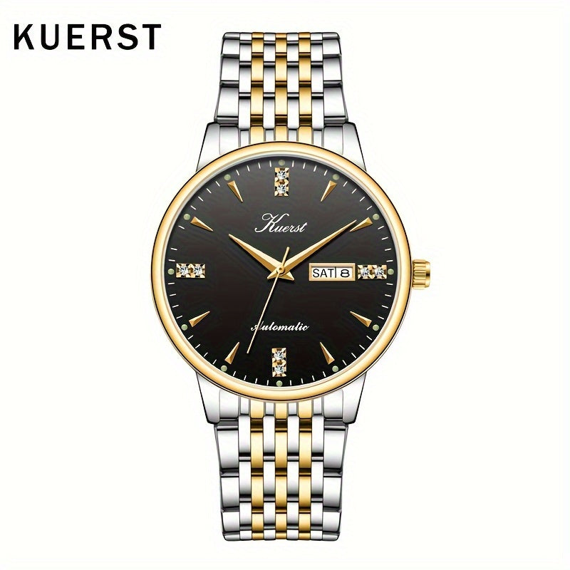 KUERST brand 2025 latest products men's steel belt automatic mechanical watch multi-functional high-end atmosphere business classic brand watch, suitable as a holiday gift to give people the first choice