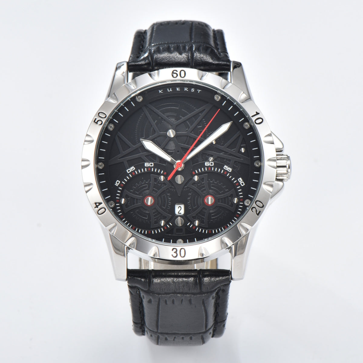 KUERST official selling men's belt automatic mechanical watch with calendar/glow-in-the-dark function simple classic personality trend leisure watch, high appearance level looks good and practical gift preferred